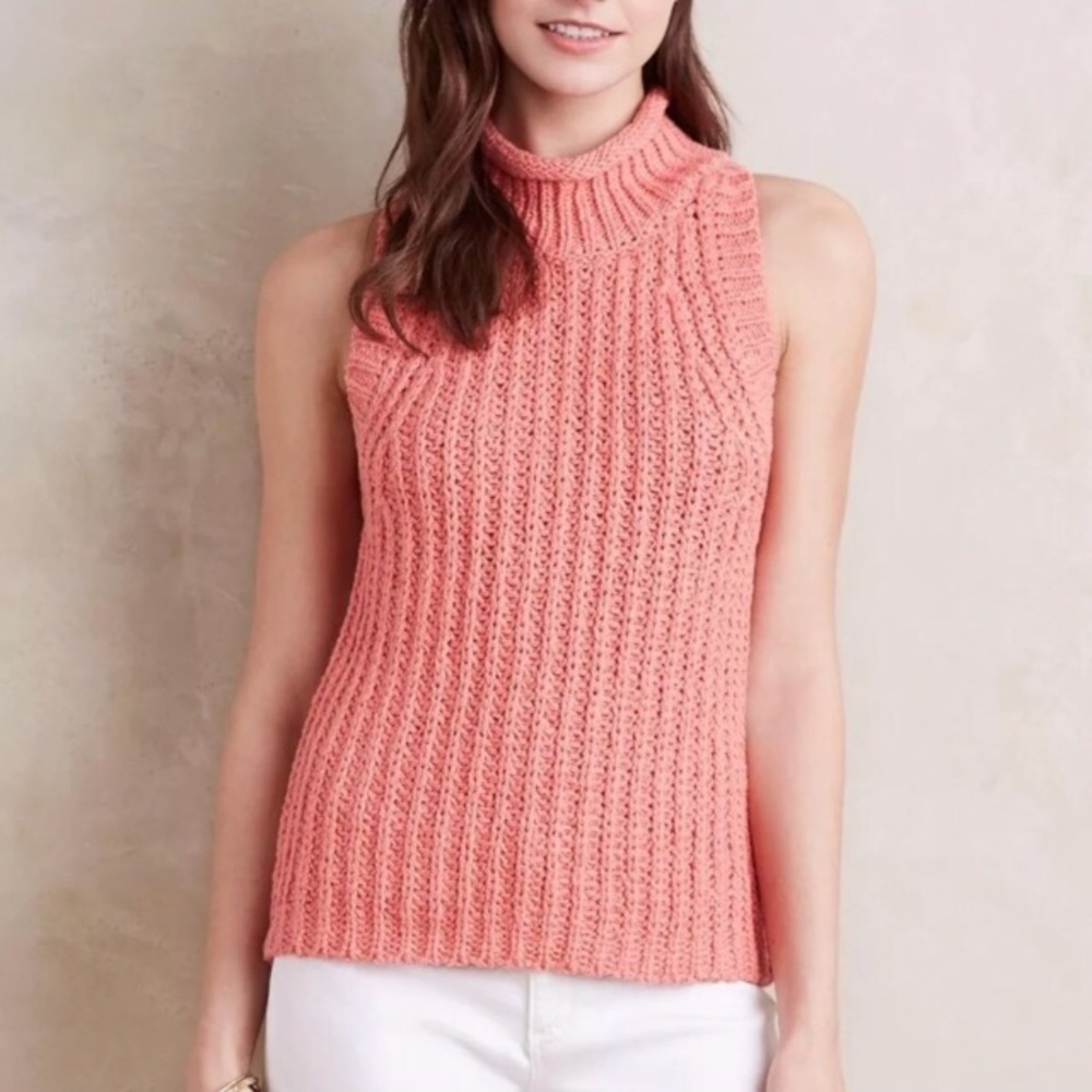White Anthropologie knit top